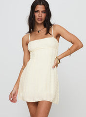 Melrose Nights Mini Dress Cream