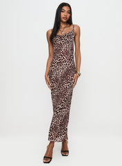 Paolina Maxi Dress Leopard
