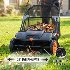 Large-Capacity Push Lawn Sweeper – Manual Yard & Leaf Collector