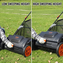 Large-Capacity Push Lawn Sweeper – Manual Yard & Leaf Collector