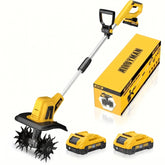 20V Cordless Garden Cultivator – 360RPM Electric Soil Tiller with Dual Batteries & Charger