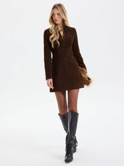 Chain Detail Long Sleeve Mini Dress