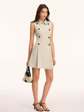 Double Breasted Sleeveless Mini Dress