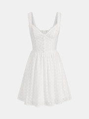 Cotton Eyelet Embroidered Lace Mini Dress
