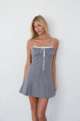 Liv Gingham Fit and Flare Mini Dress
