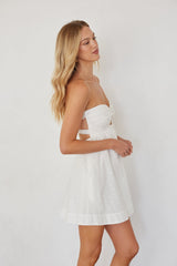 Mairella Twist Front Eyelet Mini Dress