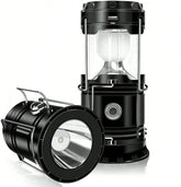 Portable Solar Rechargeable LED Camping Light,With USB Charging Port,Suitable For Hiking,Night Fishing,Emergency Use