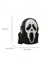 1pc Peach Tree Minimalist Solid Color Letter Print Adjustable Strap Zipper Closure Crossbody Chest Bag For Men, Casual Versatile Daily, Work, Sports, Travel