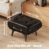 1PC Retro Style Artificial Leather Creative Footstool, Shoe Changing Stool, Essential Small Stool For Home, Foyer Small Chair Wooden Frame, Upholstered Interior, Multi-Use Footrest For Living Room, Entryway, Office