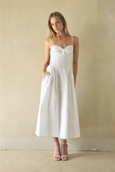 NIA Destene Open Back Midi Dress