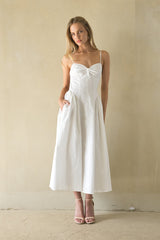 NIA Destene Open Back Midi Dress