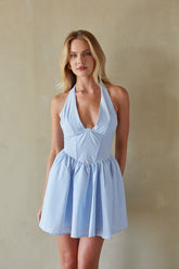 Yvonne Corset Gingham Mini Dress