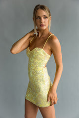 Alanis Bustier Sequin Mini Dress