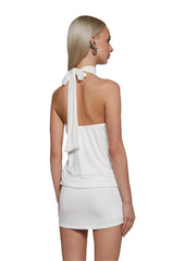 Club Moves Halter Dress - White