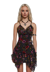 Florence Velvet Wrap Mini Dress