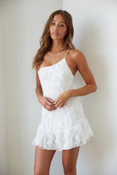Livia One Shoulder Lace Mini Dress