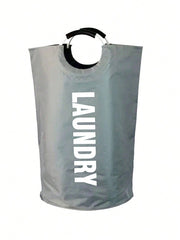 Extra Large High Quality Laundry Basket With Soft Padded Handles - Fabric Laundry Hamper, Foldable Round Basket, Suitable For Various Room Types, Casual Style Clothes Storage Box, Laundry Accessories, Laundry Basket, Space Saving