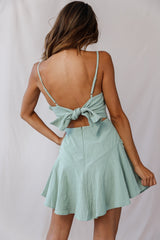 Janey Applique A-Line Dress Pistachio