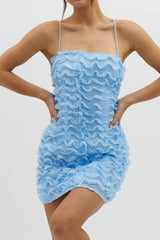 Tizzy Embellished Mini Dress Blue
