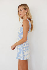 Asteria Printed Mini Romper Dress