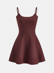 Umbrella Hem Knit Cami Mini Dress