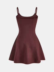 Umbrella Hem Knit Cami Mini Dress