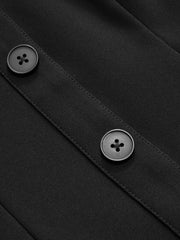 Button Detail Flared Hem Cami Dress