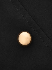 Button Detail Pleated Hem Sleeveless Mini Dress