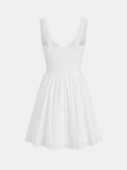 Cotton Eyelet Embroidered Lace Mini Dress
