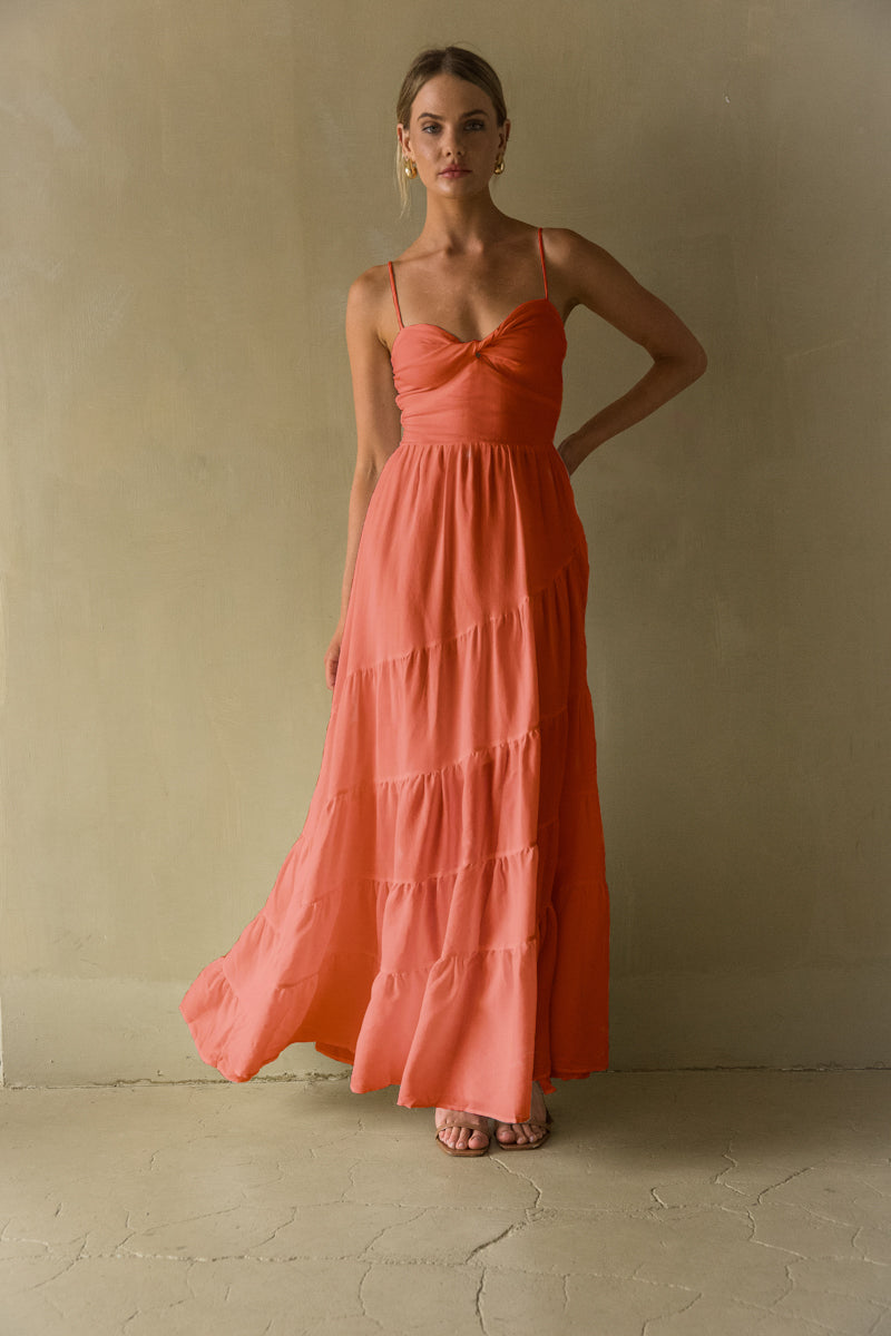Donna Twist Front Maxi Dress