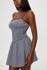 Coast Cotton Gingham Mini Dress - Cottage Tile
