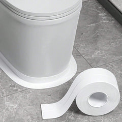 1 Pc White Floor Seal Sticker/Sealing Strip/ Waterproof Seal Tape1 Roll, PVC Waterproof Sealing Strip, Decorative Self Adhesive Caulk Tape, Caulking Sealing Tape, Self Adhesive Sink Stove Crack Strip, Kitchen Bathroom Bathtub Corner Sealant Tape