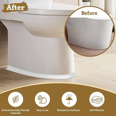 1 Pc White Floor Seal Sticker/Sealing Strip/ Waterproof Seal Tape1 Roll, PVC Waterproof Sealing Strip, Decorative Self Adhesive Caulk Tape, Caulking Sealing Tape, Self Adhesive Sink Stove Crack Strip, Kitchen Bathroom Bathtub Corner Sealant Tape
