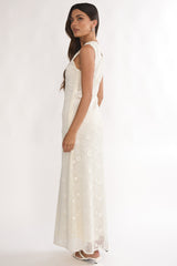Kensi Sleeveless Crochet Maxi Dress Oat