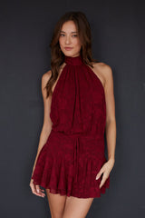 Yaz Textured Mini Dress Romper
