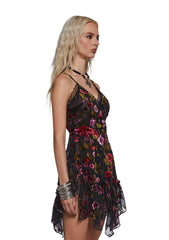 Florence Velvet Wrap Mini Dress