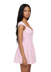 Sweet Of You Peplum Dress - Pink