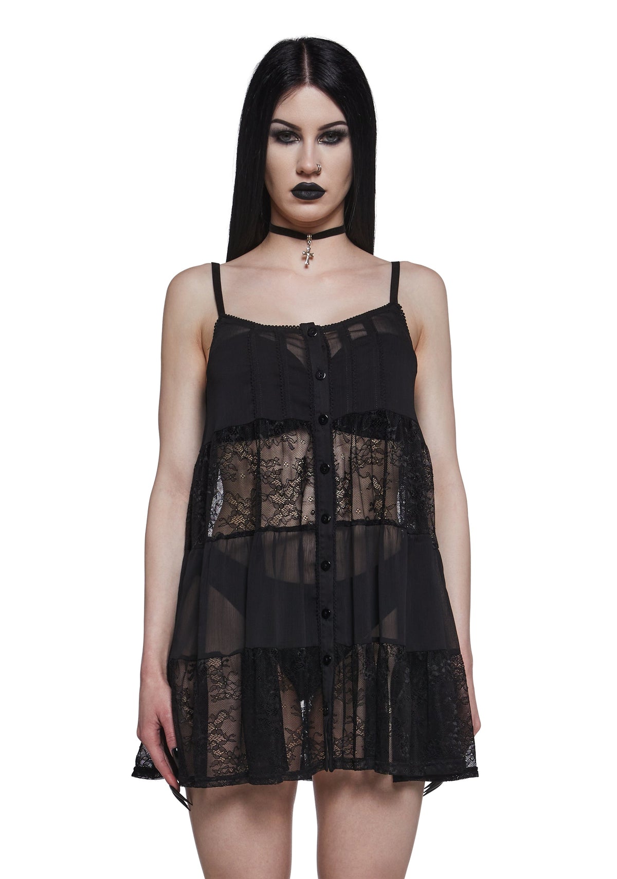 Iris Lace Baby Doll Dress