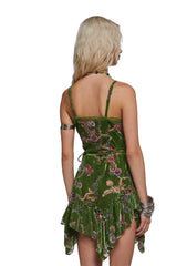 Dryas Velvet Wrap Mini Dress